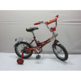 Велосипед детский «mustang» 14”, цвет рамы - серебристый + красный мрамор в кор. 1шт